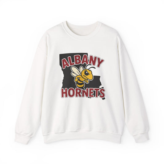 Albany Hornets Crewneck unisex adult Sweatshirt | Comfortable Unisex Sweatshirt for School Spirit, Casual Wear, Sports Events, Team Loyalty, Gift Ideas