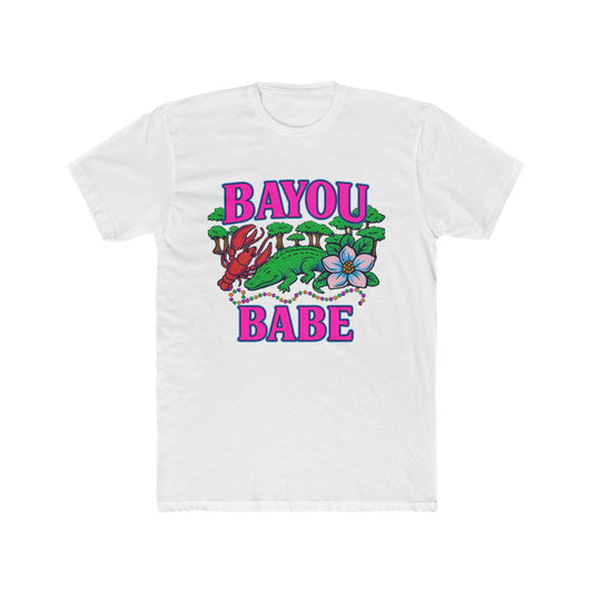 Bayou Babe Unisex Cotton Crew Tee, Casual Summer T-Shirt, Perfect Gift for Nature Lovers, Outdoor Adventure Apparel, Louisiana Culture Tee