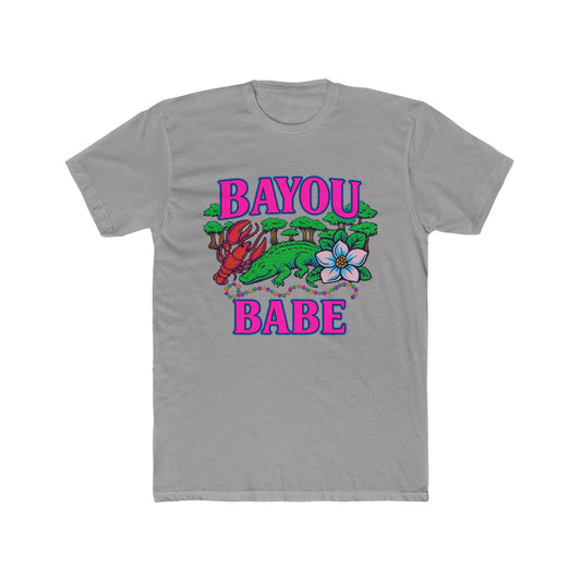 Bayou Babe Unisex Cotton Crew Tee, Casual Summer T-Shirt, Perfect Gift for Nature Lovers, Outdoor Adventure Apparel, Louisiana Culture Tee